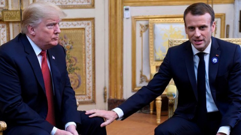  فرانسیسی صدر کے بیان پر ٹرمپ کا اظہار برھمی 