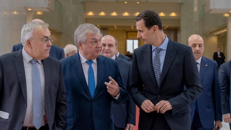 دمشق میں صدر بشار اسد سے روسی وفد کی ملاقات 