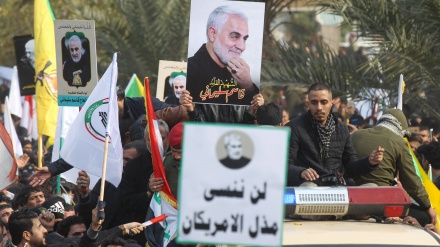 شہید سلیمانی اور شہید ابو مہدی کے مشن کو جاری رکھیں گے: عراقی عوام