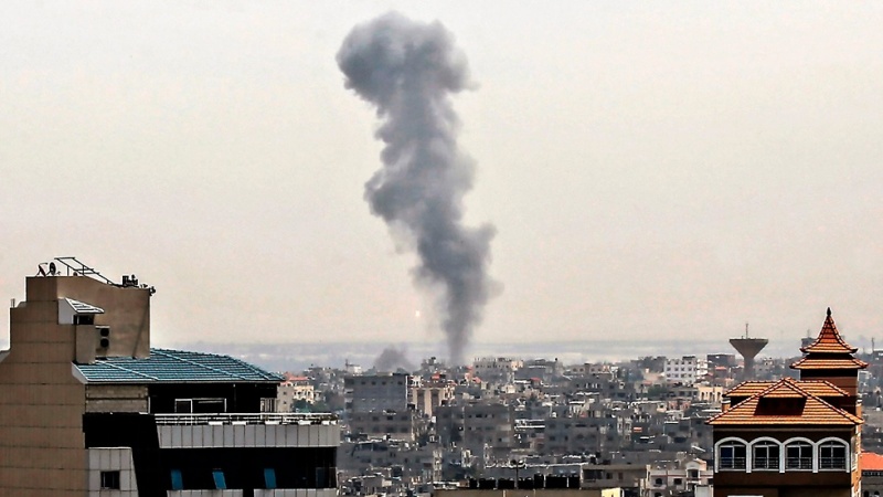 غزہ پر صیہونی ٹولے کی بمباری