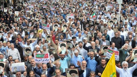 پورا ایران، امریکا مردہ باد کے نعروں سے گونج اٹھا + ویڈیوز