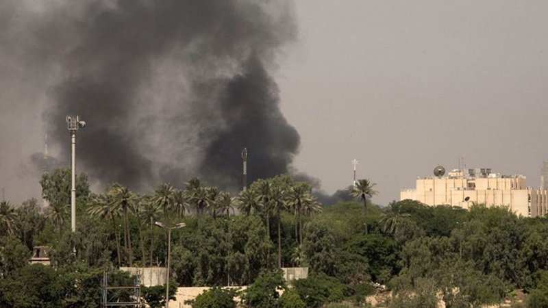 بغداد میں امریکی سفارت خانے کے قریب راکٹوں سے حملہ