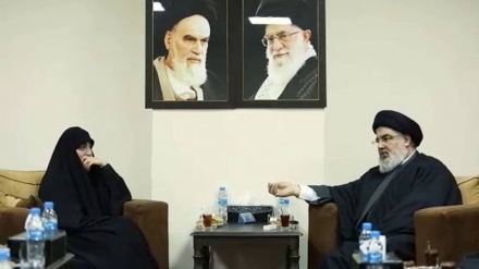 سید حسن نصراللہ سے شہید قاسم سلیمانی کی بیٹی کی ملاقات