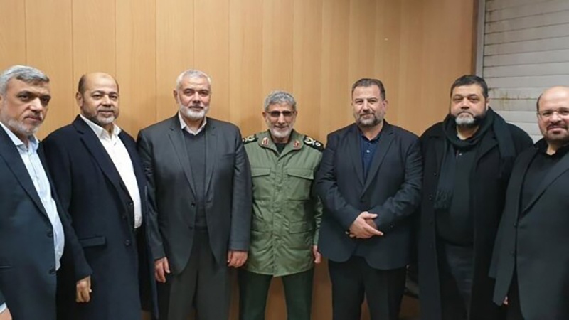 سپاہ قدس کے نئے کمانڈر سے حماس کے رہنماؤں کی ملاقات