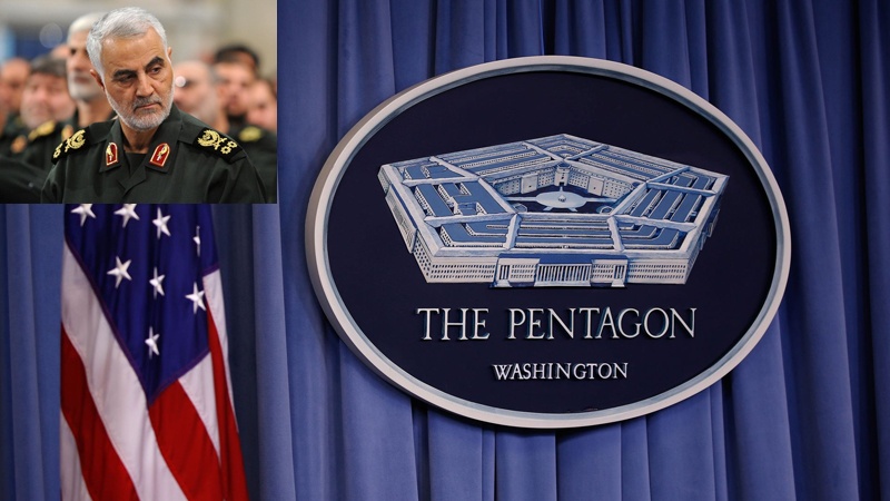 قاسم سلیمانی امریکی صدر ٹرمپ کے حکم پرشہید ہوئے: پنٹاگون