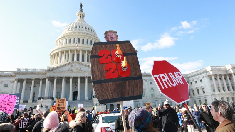  ٹرمپ کو بری کر دینے کے خلاف ہزاروں امریکیوں کے مظاہرے