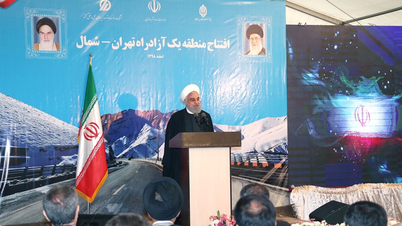 Ruhani: Tehran-Şimal magistral yolu iranlı mühəndislərin güc nümayişidir