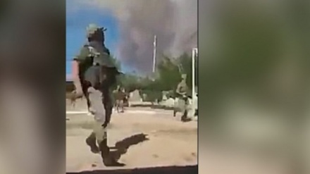 شامی فوج کے حملے کے بعد فرار کرتے ہوئے ترک فوجی ۔ ویڈیو