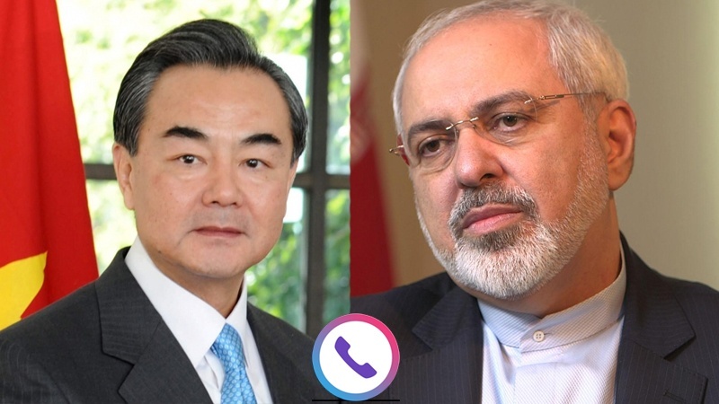 چین اور ایران کے وزرائے خارجہ کی گفتگو، اہم موضوعات پر تبادلہ خیال  