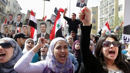 شام میں امریکہ مخالف مظاہرہ