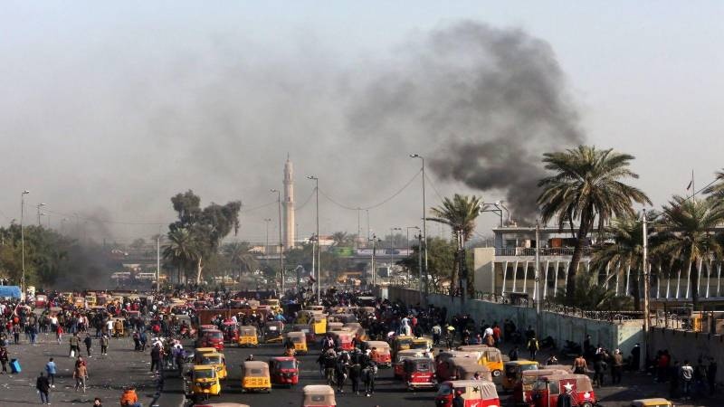 بغداد میں موجود امریکی دہشتگردوں پر پھر حملہ
