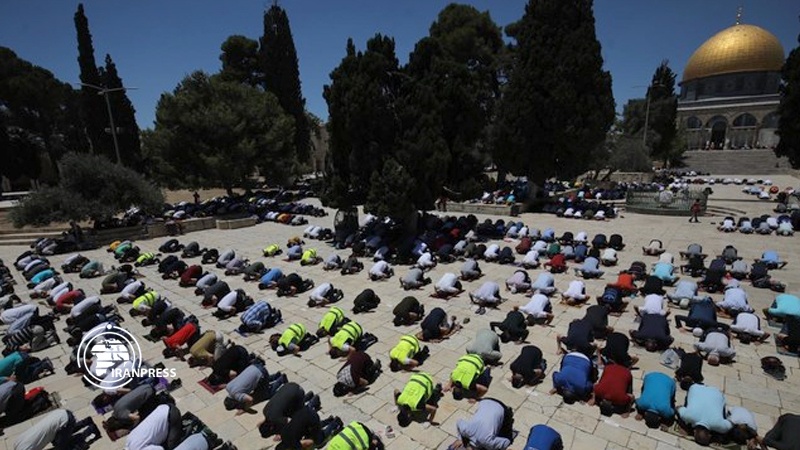 مسجد الاقصی میں بیس ہزار فلسطینیوں نے ایک ساتھ نماز جمعہ ادا کی