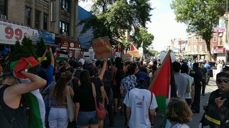 نیو یارک میں اسرائیل مخالف مظاہرہ