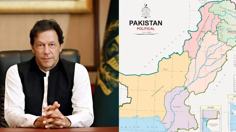 ہندوستان کے زیرانتظام کشمیر، پاکستان کے نقشے میں شامل 