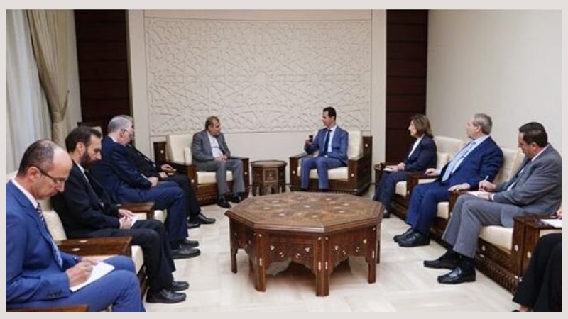 وزیر خارجہ کے معاون خصوصی کی صدر بشار اسد سے ملاقات