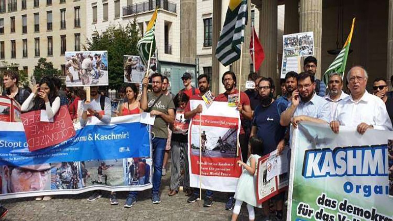 جرمنی میں کشمیر کی حمایت میں مظاہرہ