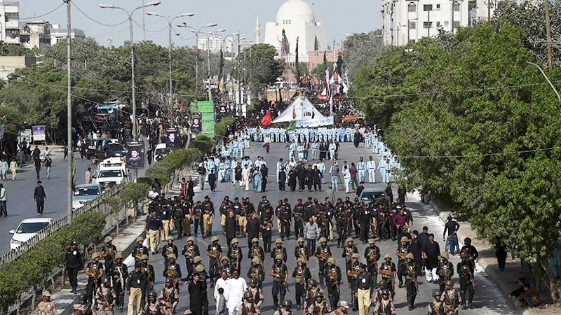 کراچی، چپ تعزیہ کے جلوس کے موقع پر سکیورٹی کے سخت انتظامات