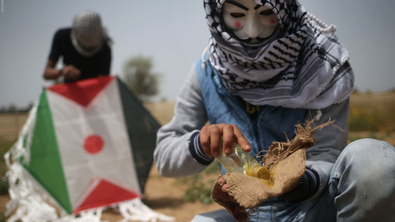 آتشیں غباروں اور پتنگوں سے صیہونیوں کو مزہ چکھائیں گے: فلسطینی تنظیم