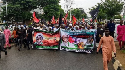 نائیجیریا میں آیت اللہ زکزکی کے حامیوں کا مظاہرہ 