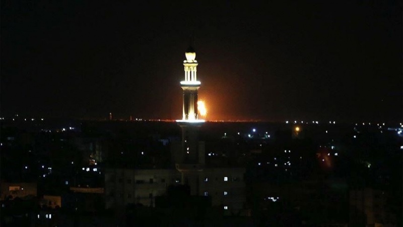 غزہ پر صیہونی جنگی طیاروں کی بمباری