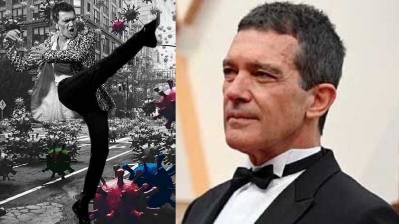 Antonio Banderas, Lîstikvanê spanyolî yê navdar zora koronayê bir