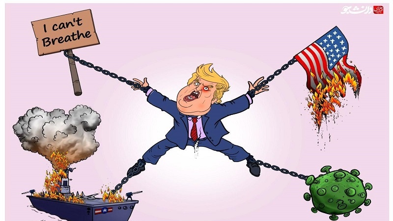 مشکلات میں پھنسے ہوئے ٹرمپ !_   کارٹون