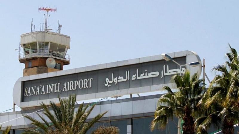 صنعا ایرپورٹ پر سعودی اتحاد کی فضائی جارحیت