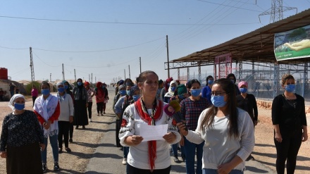 Jinên Efrînê bi  daxuyaniyekê sûcên li dijî zarok û jinan şermezar kirin