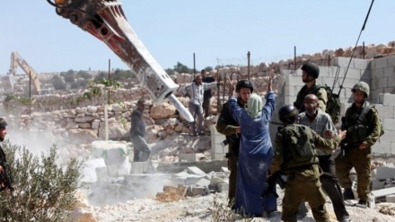 Sionist İsrail rejimi tərfindən Fələstinlilərin evlərinin  dağıdılması davam edir