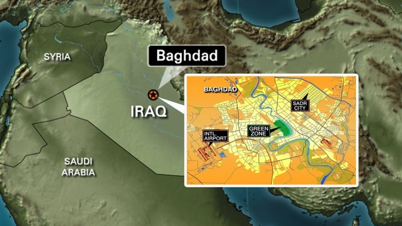 بغداد کے الخضراء علاقے پر میزائل حملہ، ایک جاں بحق پانچ زخمی 