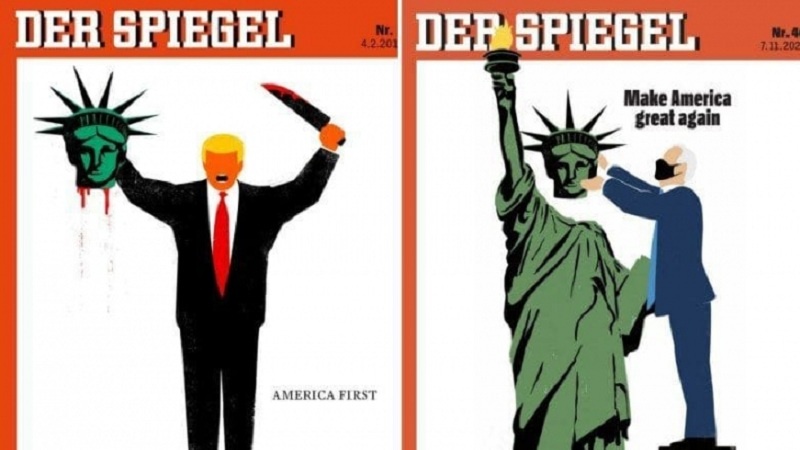 Kovara Almanî ya Der Spiegel serokatiya Trump û Biden da ber hev