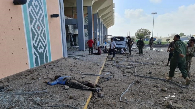 Yəmənin Ədən aeroportında bir neşə güclü partlayış baş verib