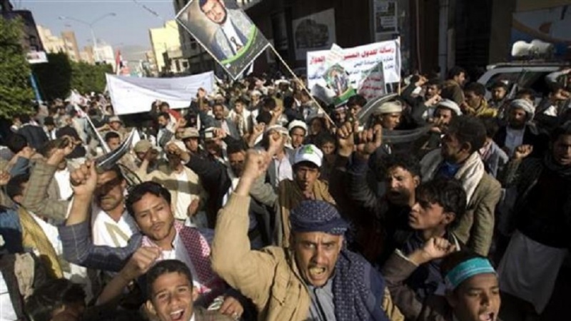 Gelê Yemenê jibo piştgiriya ji Ensarullahê xwenîşandan li dar xist