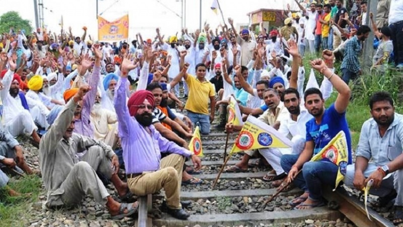 ہندوستان کی ریاست پنجاب میں کسانوں کی ریل روکو تحریک