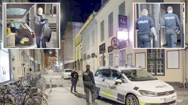 ڈنمارک میں دہشت گردی کا منصوبہ ناکام بنانے کے لیے چھاپا مار کارروائی کے دوران پولیس اہلکار گھروں کی تلاشی لے رہے ہیں