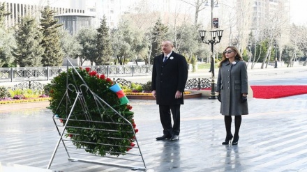Azərbaycan Respublikası prezidenti “Ana harayı” abidəsini ziyarət edib