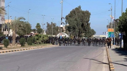 لە شاری نەجەف خۆپێشاندان کرا و پۆلیس گازی فرمێسکڕێژی بەکارهێنا