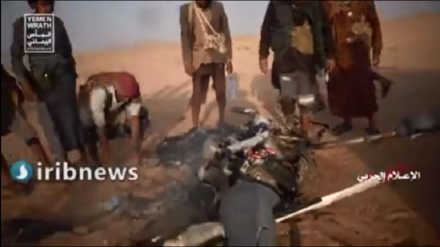 یمنیوں نے سعودی جاسوس طیارے کو مار گرایا+ ویڈیو