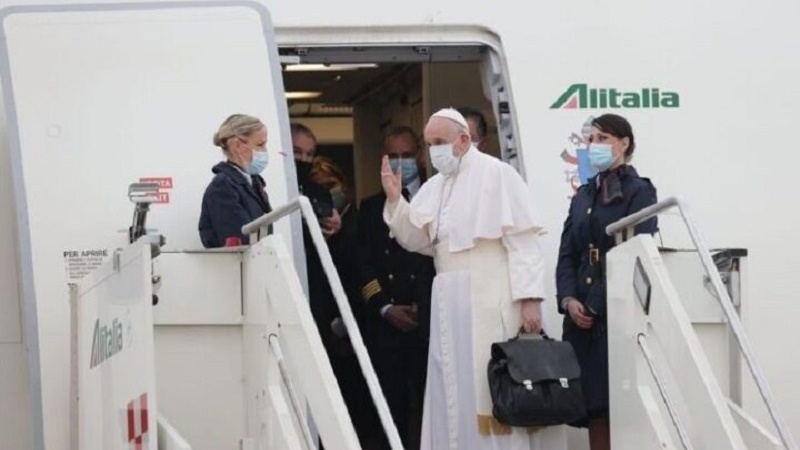 پوپ فرانسس بغداد سے ویٹیکن روانہ 