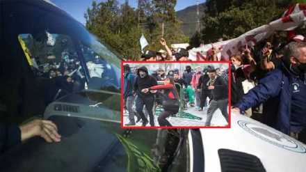 ارجنٹائن، صدر کی گاڑی پر مظاہرین کا پتھراؤ