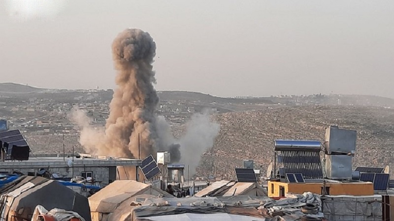 شام اور ترکی کی سرحد کے قریب دہشتگردوں  پر فضائی حملہ