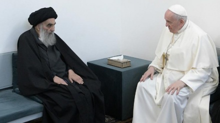 Papa Ayətullah Sistani ilə görüşünü açıqlayıb