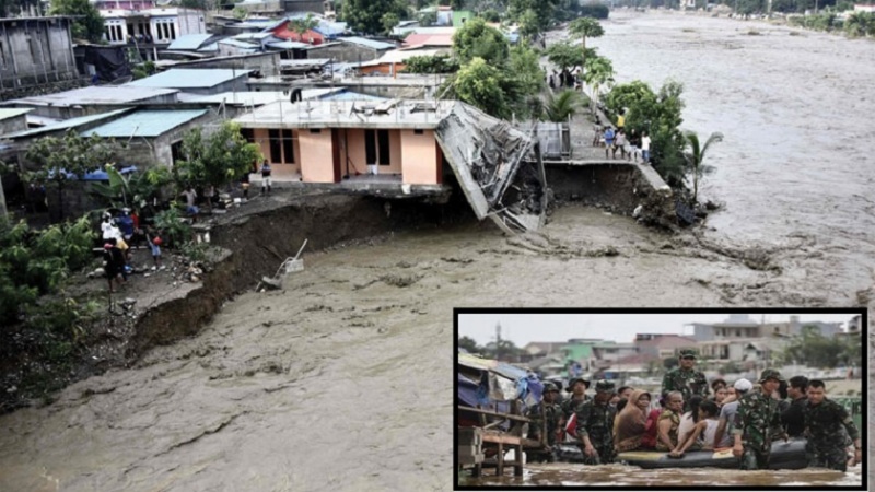 انڈونیشیا میں سیلاب اور زمین کھسکنے کے واقعات میں اضافے کے سبب امدادی کاموں میں رکاوٹ