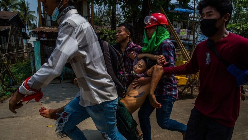 میانمار میں فوجی حکومت کی حمایت میں ریلی پر حملہ، 40 ہلاک و زخمی