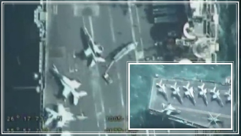 ایران نے ڈرون طیاروں سے بنائی گئی امریکی بحری بیڑے کی فلم جاری کردی 