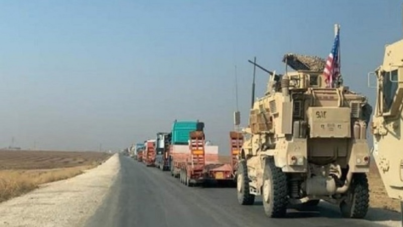 دہشت گرد امریکی فوج کا بڑا قافلہ عراق سے شام میں داخل 