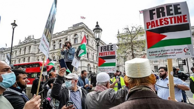  بیت المقدس کی آزادی کیلئے لندن اور مانچسٹر میں احتجاجی مظاہرے