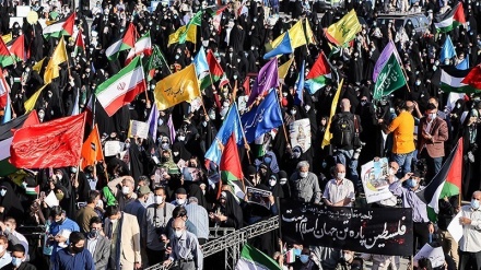 تہران کے امام حسین(ع) اسکوائر پر فلسطینی عوام کی حمایت میں اجتماع