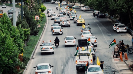 رێپێوانی بە ئۆتۆمبێل لە رۆژی جیهانیی قودس لە سەرانسەری ئێران و لە جیهان دا