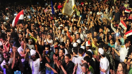 شام میں بشار اسد کی کامیابی کا جشن